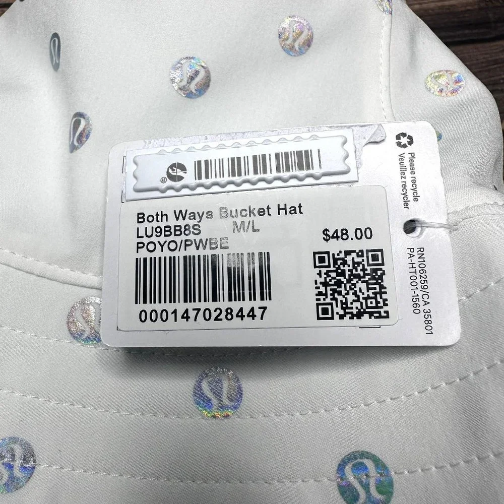 Lululemon Both Ways Bucket Hat Reversible *RAINBOW* NWT Size M/L (POYO/PWBE)_12